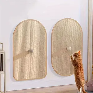 Sisal Cat Scratch Board - Durable, Sofa Safe Scratch Board with Cat Toys, Cat Pads