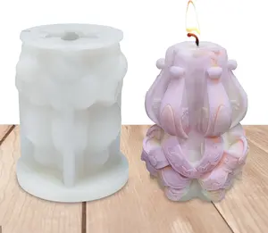 Cokab LLC Carved Scented Candle,Carved Candles for a Touch of Serenity. Home Decor. Wedding. Hand Carved Candles.