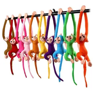 60cm long arm monkey plush toy anti-collision banana monkey curtain lanyard monkey doll