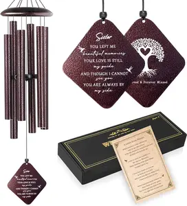 Memorial Gifts for Loss of Sister, 32" Sympathy Wind Chimes for Loss of Sister, Loss of Sister Sympathy Gift, Bereavement Wind Chimes in Memory of Loss of Sister