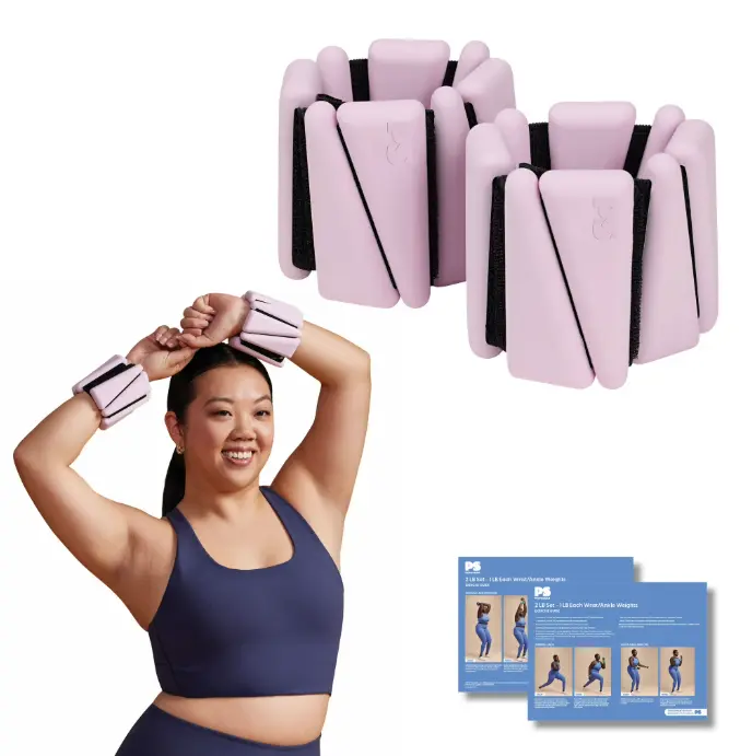 Popsugar Flex Wrist/Ankle Weight, 2lb Each, Set of 2, Pink