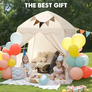 Mongolian Tent Indoor Outdoor Castle Playhouse & Secret Base, Foldable Portable Game Tent, Christmas Birthday Gift