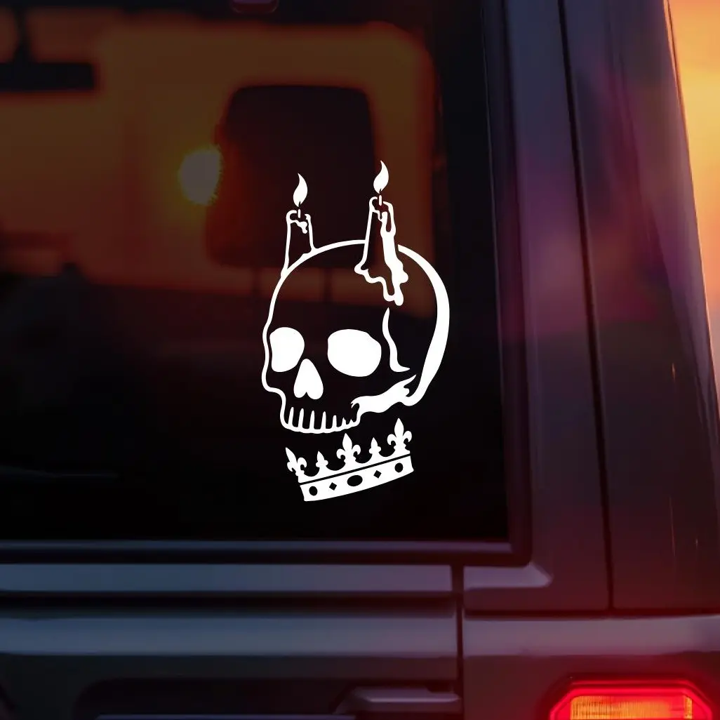 The Devils Skull & Crown Vinyl Car Decal – Joe Abercrombie Book Cover Inspired Logo Sticker – The Devils Fantasy Book Car Window Decal – Dark Fantasy BookTok Reader Gift