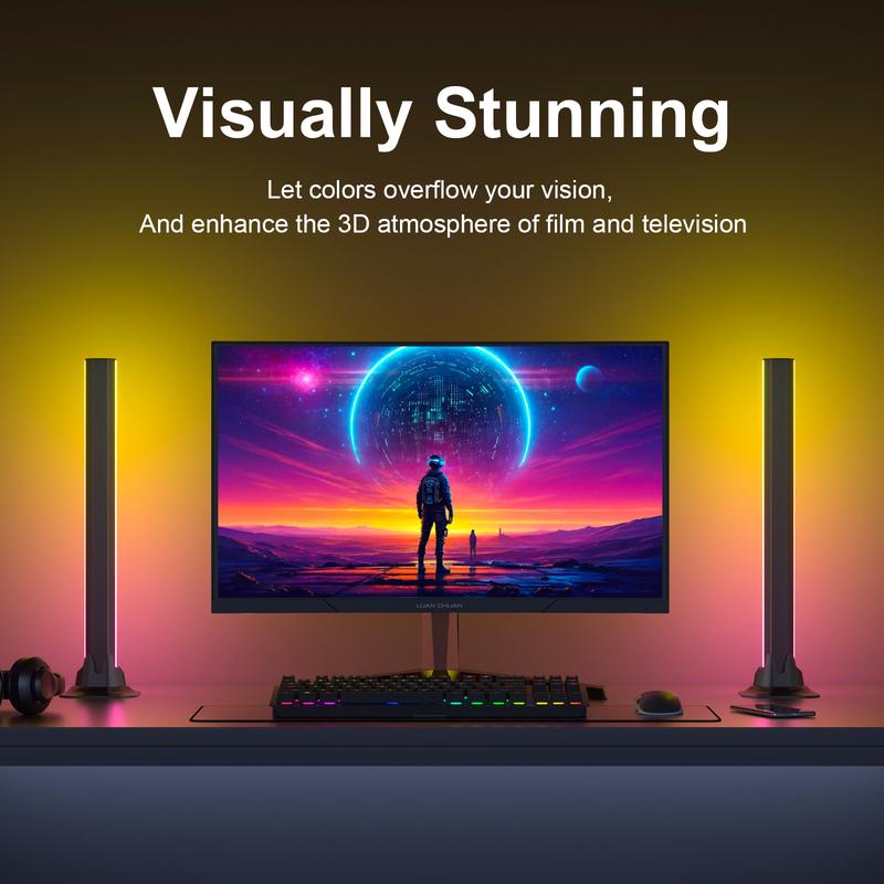 Valentine's Day RGB Smart LED Bar Light, App & Remote Control Ambient Desktop Lamp, USB Powered Music Sync Mood Lighting for Gaming Setup, Bedroom & Romantic Desk Decor