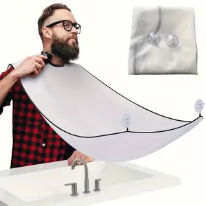 Men's Beard Shaving Apron, Polyester Fiber Hair Catcher, Durable Cleaning Apron for Barbers and Razors, Easy to Clean and Secure Fit