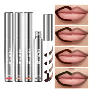 Lakerain Matte Lip Liner Set, Long Lasting Waterproof Nude Brown Lip Liners for Defined Lips