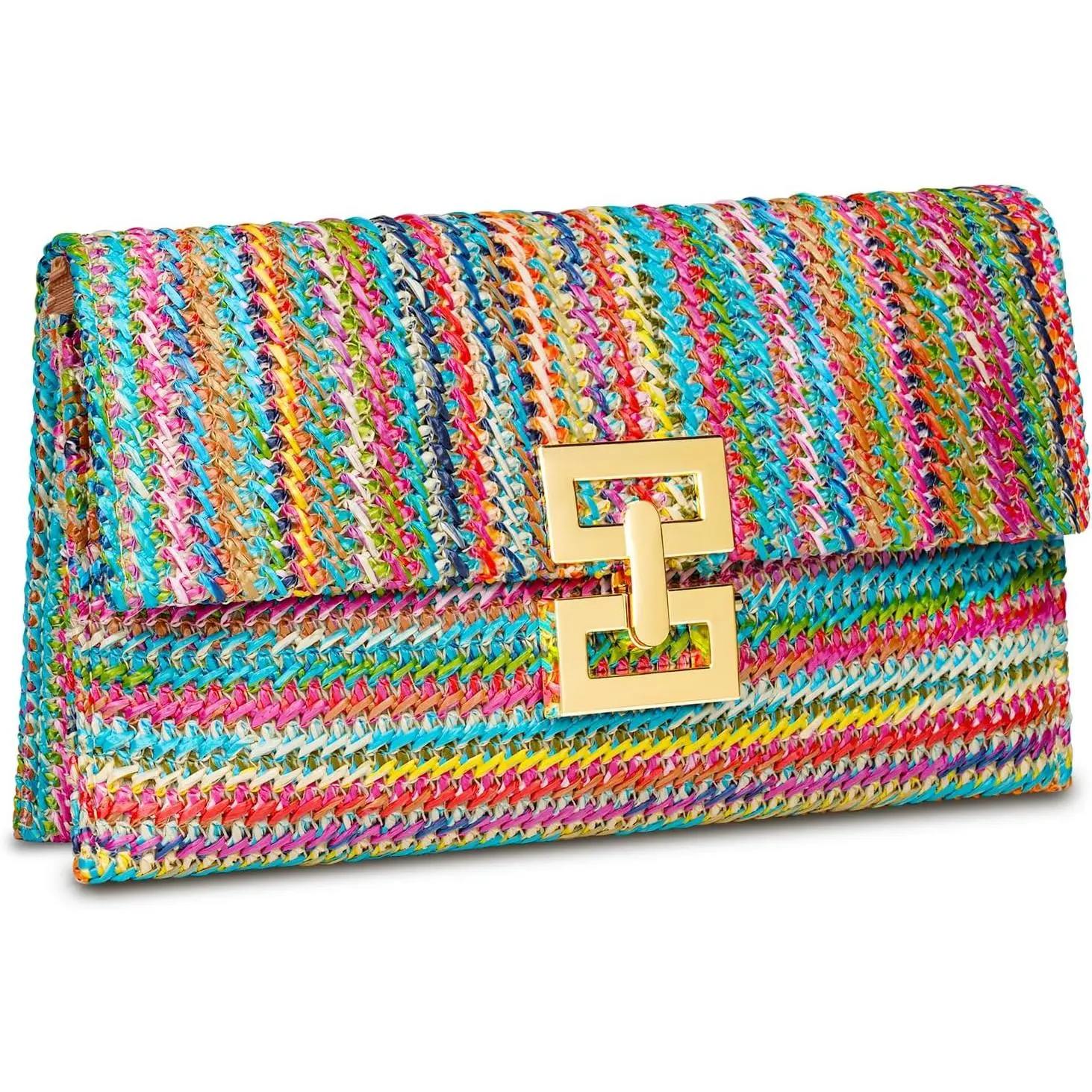Hand-woven Straw Clutch for Women, Elegant Convertible Crossbody Purse with Adjustable Strap for Beach & Bachelorette Trips, Convertible Design, Coastal, Beige, Evening, Lightweight, Natural Straw Look, Shoulder Clutch, Beauty Products