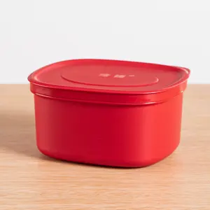 ANJUKE Reusable Plastic Food Storage Container with Lids for Portion Control & School Lunches Microwave/Freezer Safe Stackable Bento Box 900ML