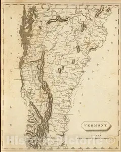 Vermont, 1804 - Historical Map Print