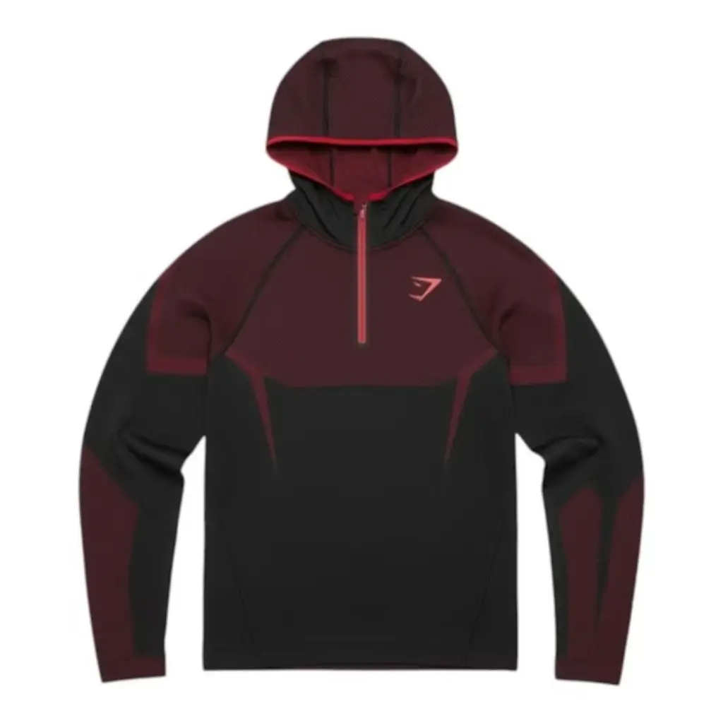 Black/Carmine Red Hoodie