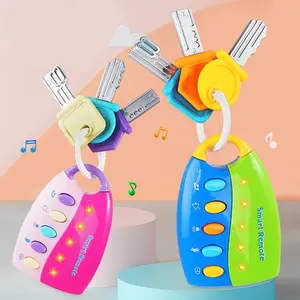 Car Key Design Music Toy, 1 Count Simulation Car Key Toy with Music & Light, Creative Educational Toy for Birthday Gifts