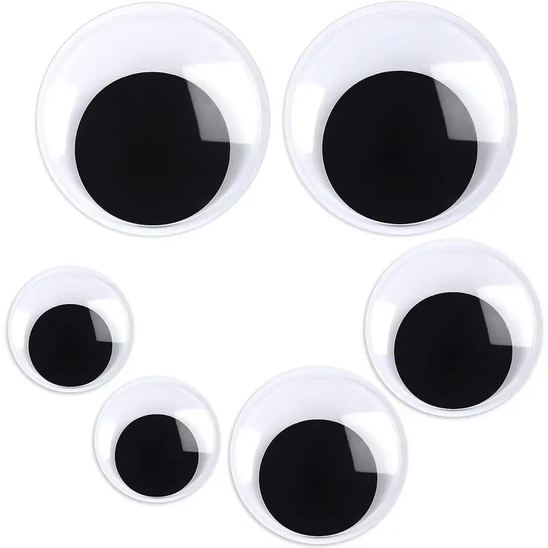 6 count Googly  Eyes Self Adhesive Googlie Craft Wiggle Eyes (2 Inches 3 Inches 4 Inches)