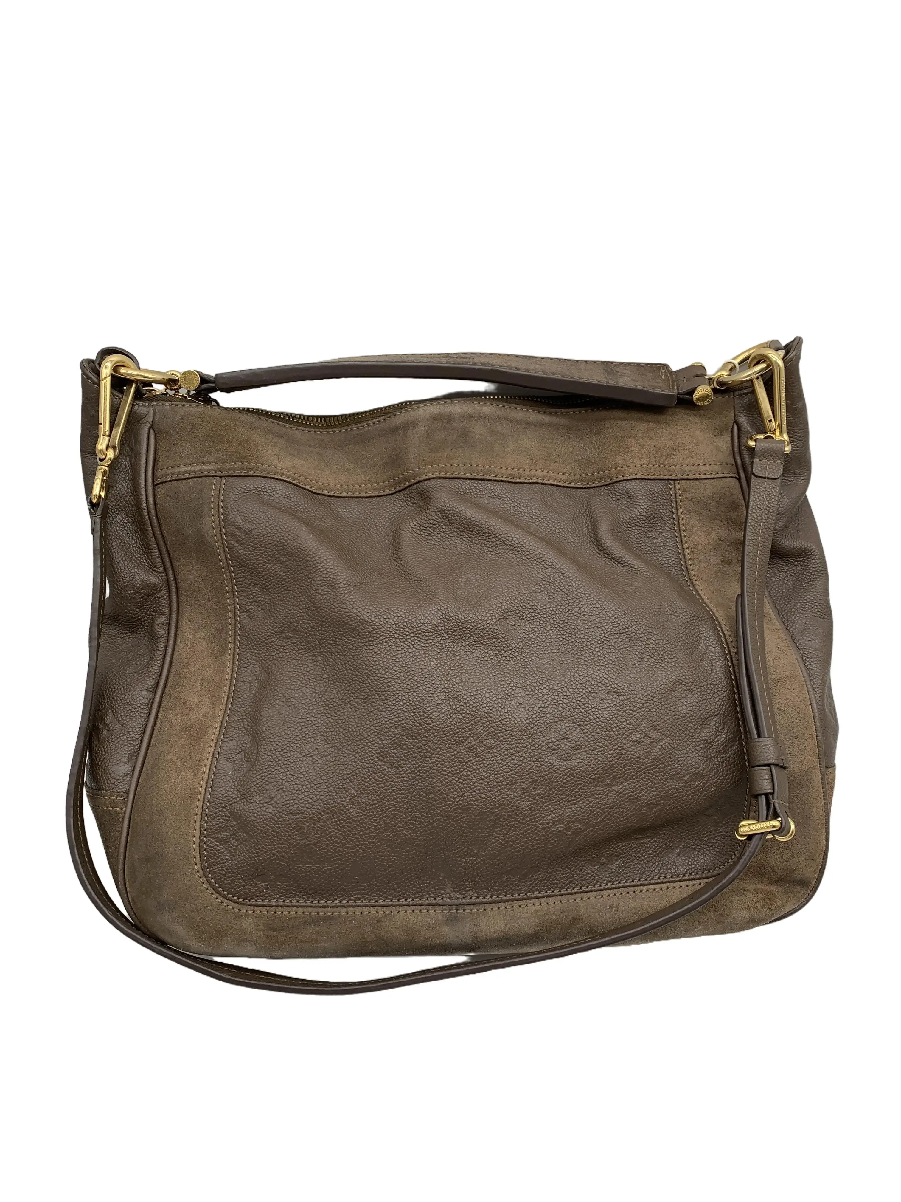 Pre-owned Louis Vuitton Embossed Leather & Suede Shoulder Crossbody Bag/WJ08201832/1832