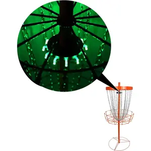 Rechargeable LED Disc Golf Basket Light (Single Pack, Color-Changing) - Magnetic Easy Installation for Night Practice & Outdoor Games