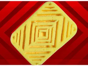 Maze Design Butter Sponge Yellow Soft ASMR Squeeze Cleantok Cleaning Sponge