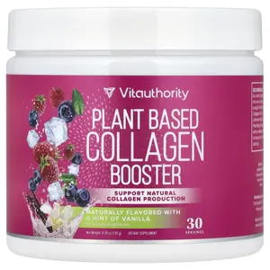 Vitauthority Plant Based Collagen Booster, A Hint of Vanilla, 4.58 oz (130 g)