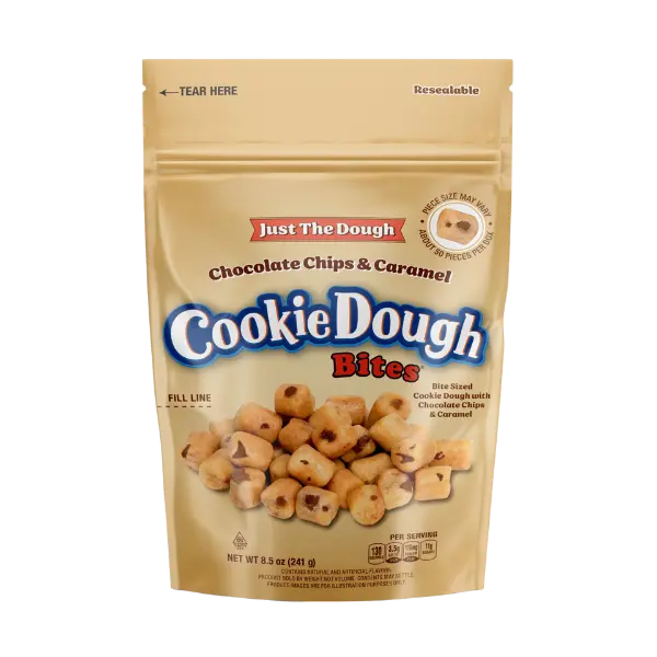 Cookie Dough Bites – Just the Dough – Choc Chip & Caramel (3 pack)