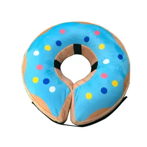 Inflatable Elizabethan Collar: Cartoon-Style, Colorful, Post-Surgery Anti-Lick Protective Pet Collar for Dogs