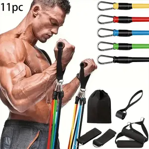 Resistance Bands Set, Exercise Bands with Door Anchor, Handles, Carry Bag, Legs & Ankle Straps, for Yoga, Pilates, Pilates, Gym Workouts, Summer Gift, Workout Equipment, Gym Equipment