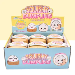 Glitter Dumpling Squishies Toy Bun Baozi Dumpling Mystery Box Colorful Food Squishy Sensory Fidget Toy Anti Stress Squeeze Balls