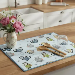 Curious Kittens Drying Mat