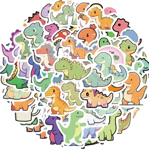 Dinosaur Pattern Sticker, 100pcs/set Cute Dino Sticker, Decorative Sticker for Water Bottle, Teacher Reward Sticker, Dinosaur Party Favor Supplies, Ornaments