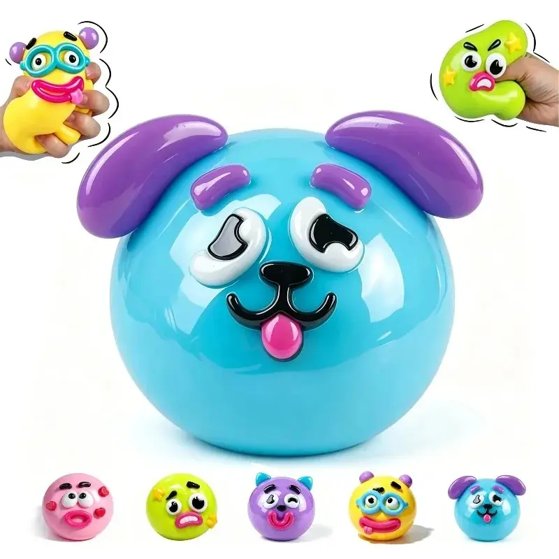 2026 NEW Smushers Squishy, Curiosities Dog Face Swap Squishy Toy, Soft Moldable Cute Slow Rise Squeeze Toy, Relaxing Sensory