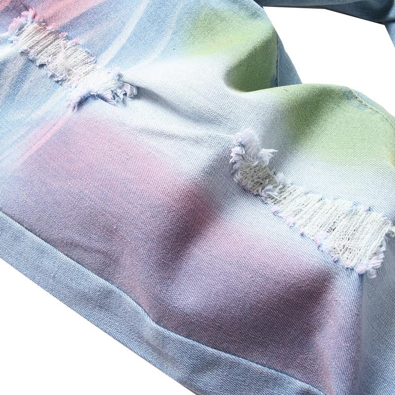 Colored Men's Jeans Classic Rainbow Denim Men's Jeans - Stretchy, Comfortable And Stylish - Perfect For Everyday Casual Wear starched  jeans