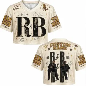 R&B Tour Football Mesh Jersey – Unisex Music Fan Shirt, Raymond & Brown Inspired Outfit, Concert Apparel, Sports Style Gift for Music Lovers