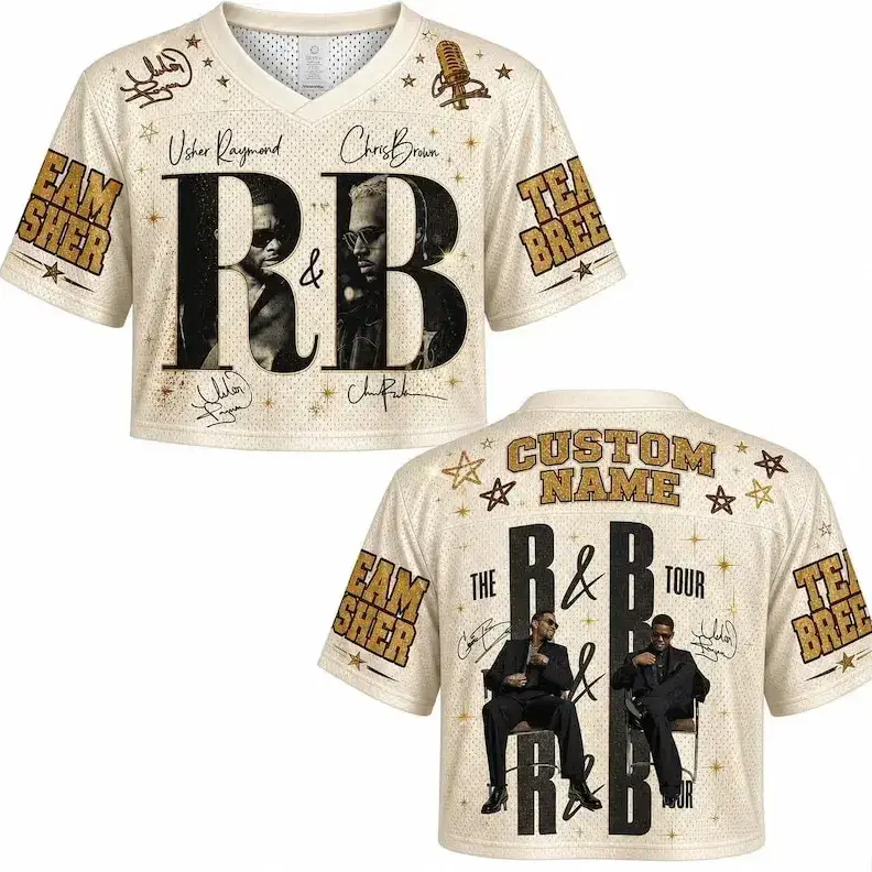 R&B Tour Football Mesh Jersey – Unisex Music Fan Shirt, Raymond & Brown Inspired Outfit, Concert Apparel, Sports Style Gift for Music Lovers