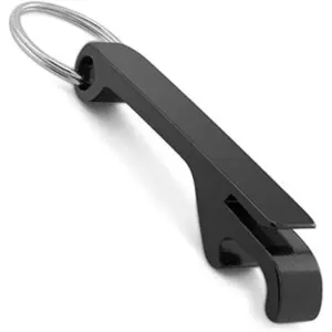 Key Chain  Bottle Opener - Pocket Portable Small Size Key Ring Can Opener for Celebration, Party, Travel, Camping and  (Black)
