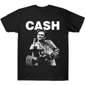 Johnny Cash Middle Finger T-Shirt, Vintage Country Music Graphic Tee, Classic Outlaw Country Shirt, Retro Music Icon Apparel for Men Women Fans