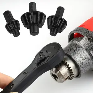 2 in 1 Drill Chuck Key Ratchet Spanner, Double Head Hardened Replacement Chuck Key Tool for Electric Drills and Power Tools, Quick Release Ratchet Design, Heavy Duty Chuck Wrench for Efficient Drilling Work