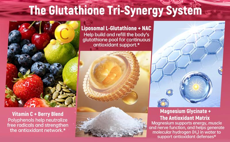 Neunest Cell Charge Liposomal Glutathione Effervescent Tablet : 2026 New 5-in-1 Tech (Glutathione, Vitamin C, Magnesium, NAC & Berry Blend) - Fix Dullness, Dark Spots &Skin Brightening-Deep Liver Detox & Anti-Aging Support-Refreshing Berry Flavor