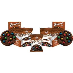 Classic Cookie Soft Baked Brownie Rounds with M&M’s Candies, 2 Pack