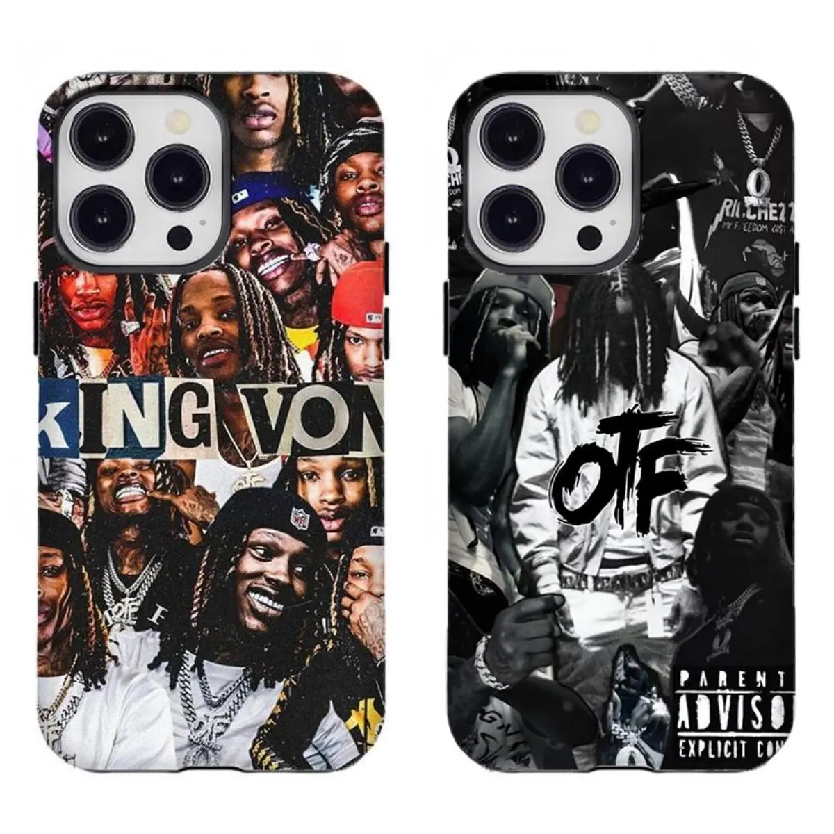 Edgy K-King Von Phone Case Trendy Drill Rap Phone Case Compatible for iPhone17 ProMax /16/15/14/13/12/11 Plus for Samsung phones, suitable for both men and women,