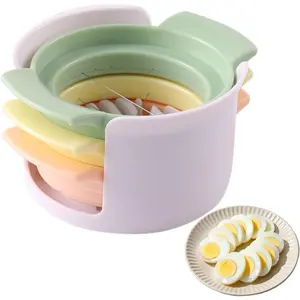 Egg Slicer for Hard Boiled Eggs, Wide Comfort Grip Stainless Steel Wires, Easy Clean and Store