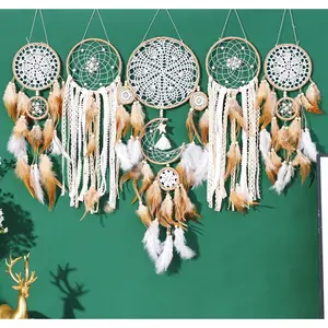 Dream Catchers Boho Wall Decor Moon and Sun  Handmade Traditional Dream Catcher Wall Hanging Decor for  Bedroom Adult Living Room Home Bohemian Decorations (Camels Set)