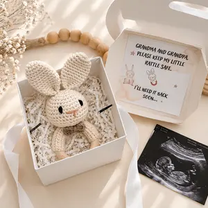 Grandparents Pregnancy Announcement Box – Keep my Rattle safe baby reveal gift