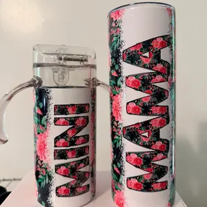 Mama/mini flower tumbler set