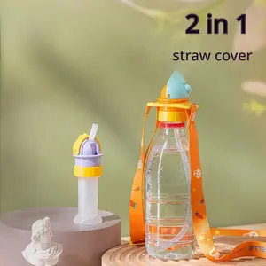 1 Pack Kids Water Bottle Spout Conversion Cap with Straw | Universal Fit for Juice & Water Bottles | Spill-Proof Flip Top Cover for Toddlers & Children