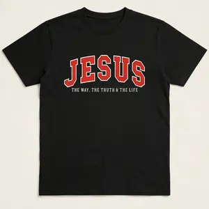 Jesus The Way The Truth the Life Washed Vintage Oversized Top, Unisex Washed T-Shirt, Crewneck Short Sleeve Tee Religious Gift For Women Men, Christian Shirt
