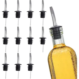 Stainless Steel  Bottle Pourers Classic Bottle Pourers for , Leak-Proof, Dishwasher-Safe Pour Spouts for Liquour Bottles (12, Stainless Steel)