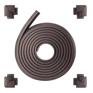 VEVOR Baby Proofing Edge Corner Protector, 18 ft Edge Cushion, 8 Corner Pads, Soft NBR Foam, 3M Adhesive, Child Proof Table Safety Bumper Guards, Easy Installation, for Furniture Fireplace Protection
