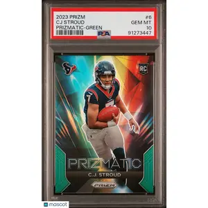 2023 Panini Prizm Prizmatic CJ Stroud Green #6 PSA 10