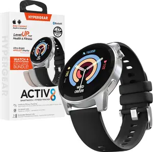 HyperGear Activ8 Smart Watch with Fitness Tracker - iOS & Android Smart Watch for Women and Men, AMOLED Display with Heart Rate & Sleep Monitor
