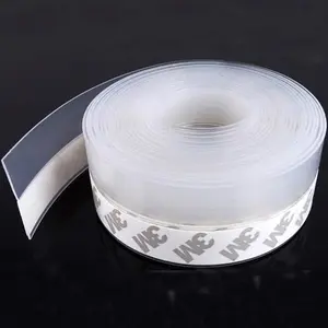 Silicone Door Seal Strip Weather Stripping for Door and Window Draft Stopper Transparent 16FT 25mm Gap Sealing