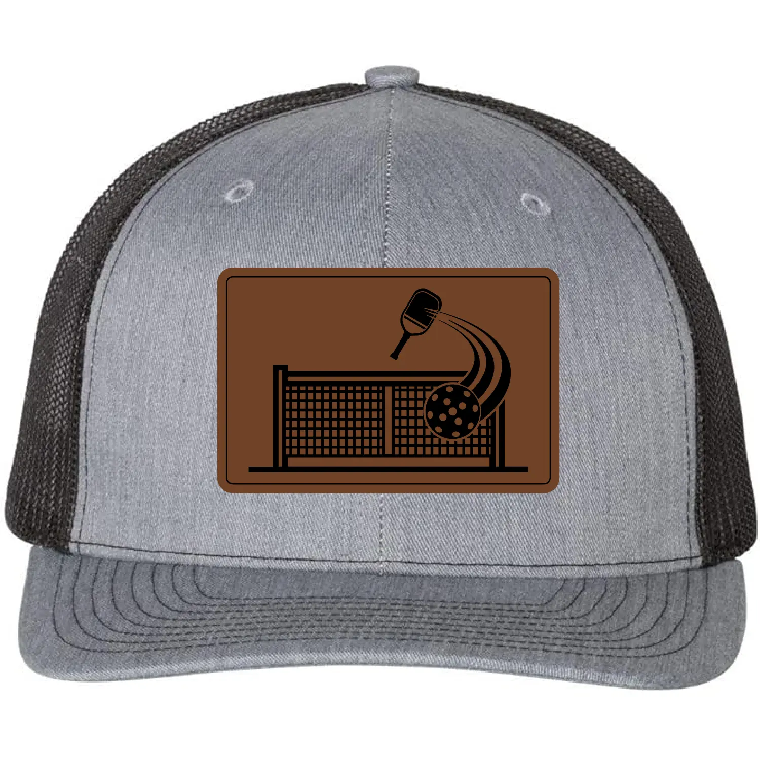 Pickleball Leather Patch Hat, Funny Pickleball Trucker Cap, Custom Pickleball Hat, Sports Hat, Pickleball Player Gift, Athletic Trucker Hat