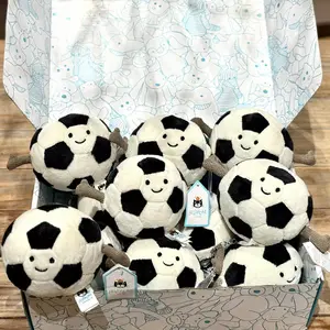 JELLYCAT Amuseables Sports Football Keychain Full Size – Cute Soft Plush Bag Charm Gift for Kids, Collectors & Football Fans, Includes Jellycat Gift Bag