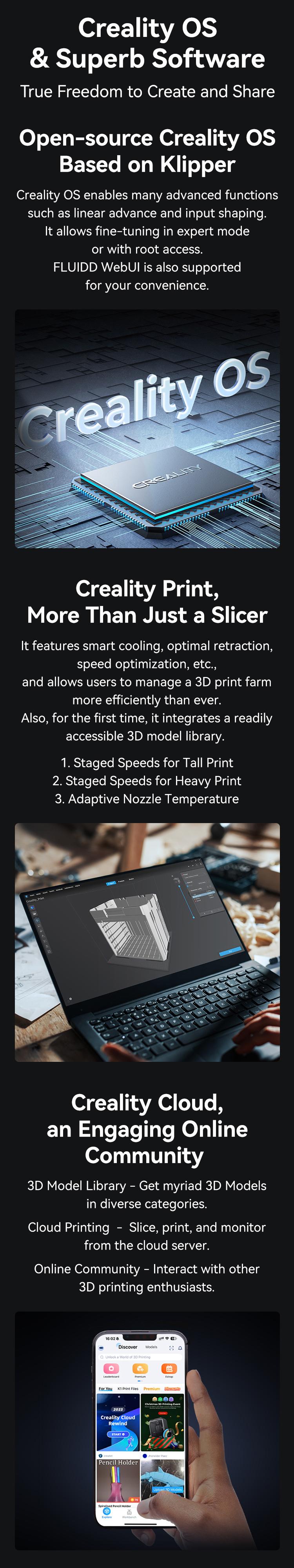 Creality Ender-3 V3 Plus 3D Printer - Dual Motors, CoreXZ Tech, Clog-Free Extruder, and Quick-Swap Nozzle Wifi